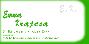 emma krajcsa business card